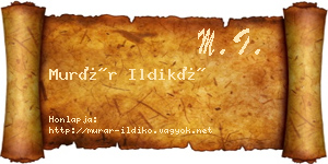 Murár Ildikó névjegykártya